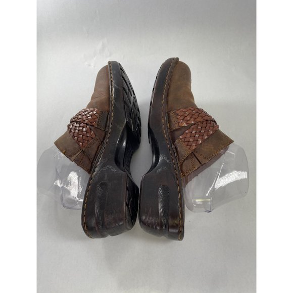 b.o.c born concept leather women's brown clogs mules size 10 pre-owned - Picture 8 of 15